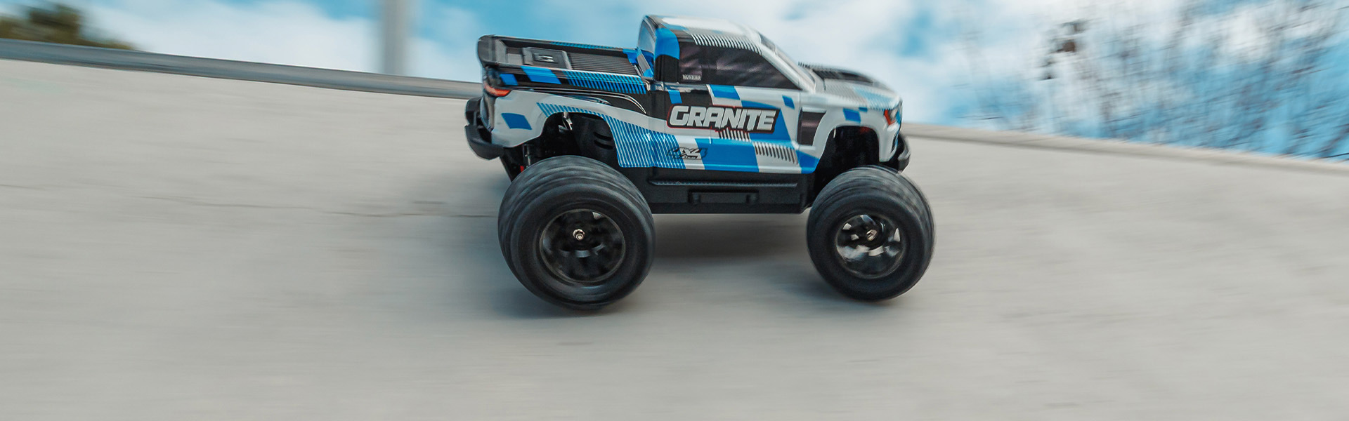 The ARRMA 1/10 GRANITE MEGA 665 4X4 Ready-to-Run Brushed RC Monster Truck