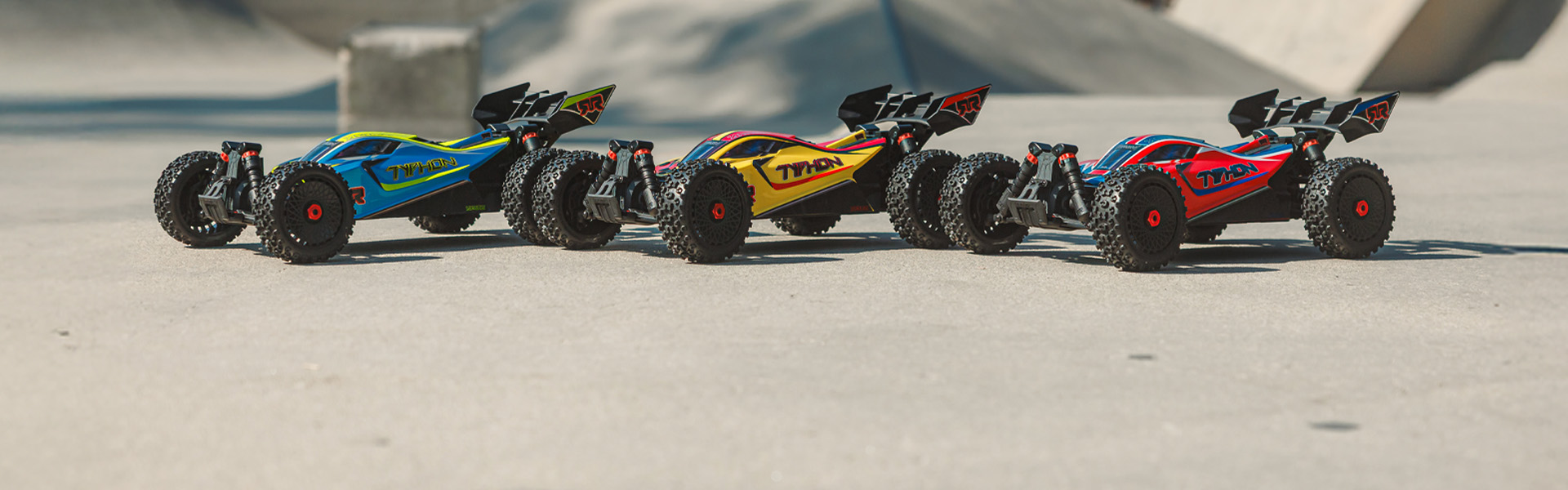 The ARRMA 1/8 TYPHON MEGA 665 4X4 Ready-to-Run Brushed RC Buggy