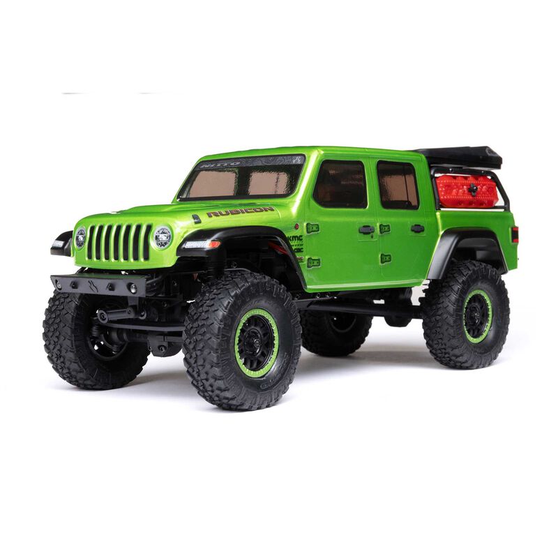 1/24 SCX24 Jeep JT Gladiator 4X4 RTR Brushed Rock Crawler (Battery & Charger Included), Green