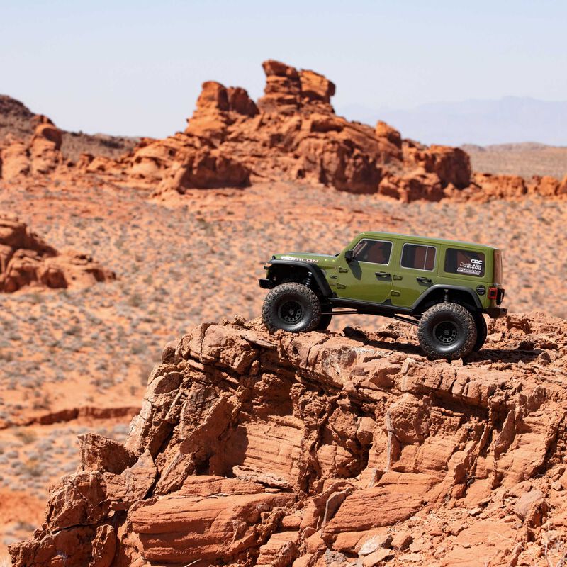 1/6 SCX6 Jeep JLU Wrangler 4X4 RTR Brushed Rock Crawler, Green